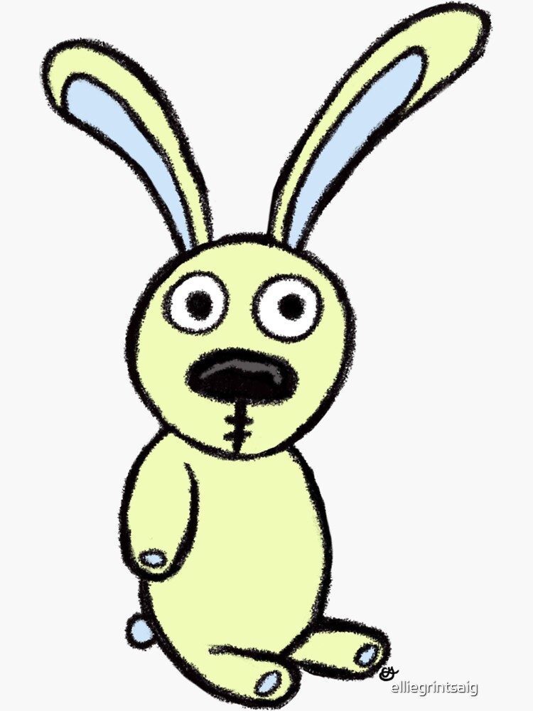 "Knuffle Bunny" Sticker for Sale by elliegrintsaig | Redbubble