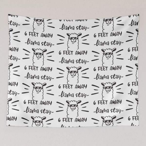 Item preview, Llama Stay 6 Feet Away designed and sold by Phorase.