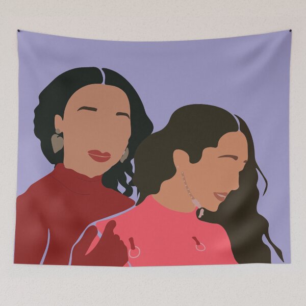 Item preview, Raveena & Hitomi | Colourful Illustration designed and sold by milangfx.