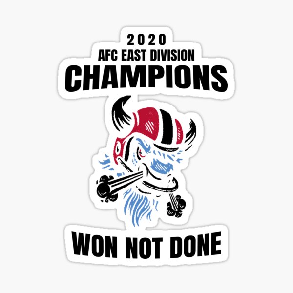 Buffalo Bills 2020 AFC East Champions Vinyl Sticker 3.3"x3.8"