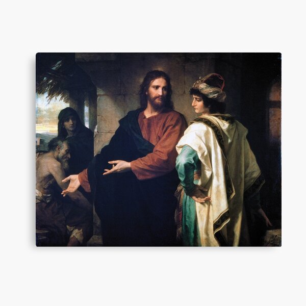 Original Jesus and the Rich Young Man Canvas Print