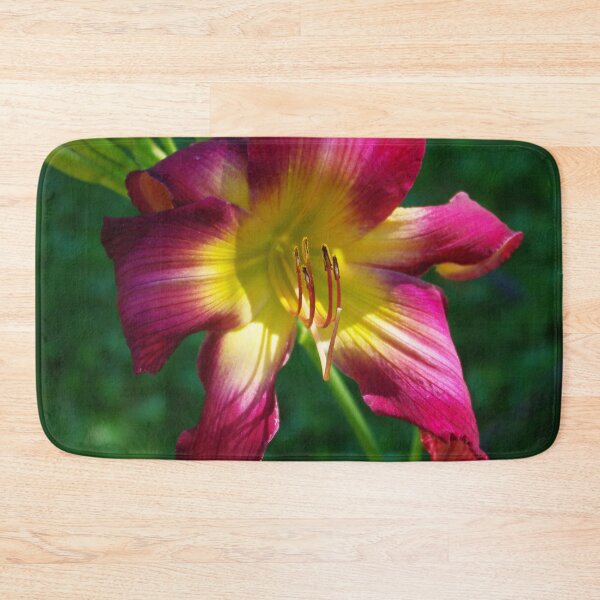 Item preview, Raspberry and gold daylily flower - Hemerocallis 'Liberty Banner' designed and sold by rvjames.