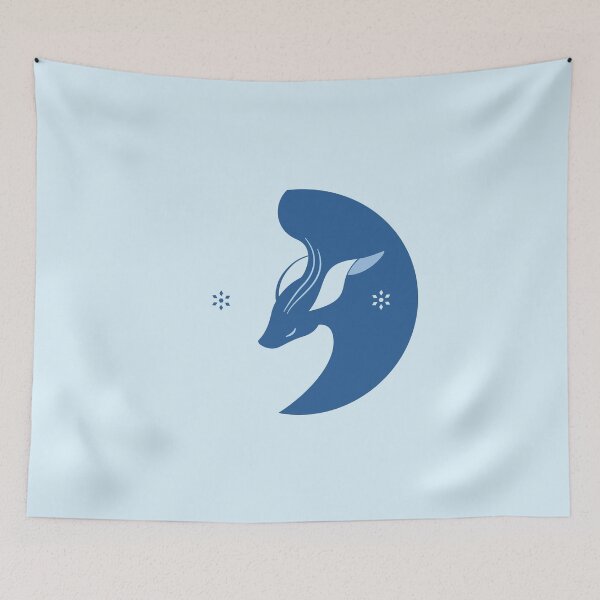Item preview, Genshin Impact Ganyu - Sinae Unicornis Namecard Art - Dark Blue designed and sold by Cleafhaze.