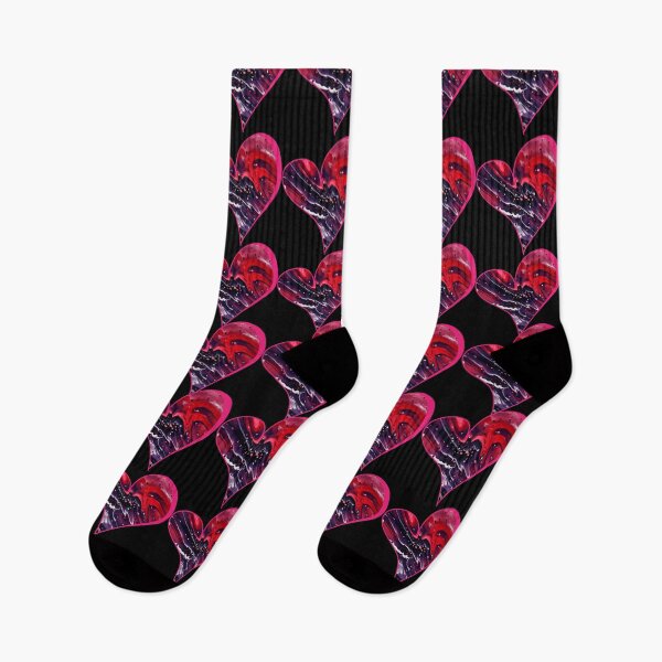 Item preview, Sheek Velvet N' Black Marbled Heart designed and sold by DaughterofYah.