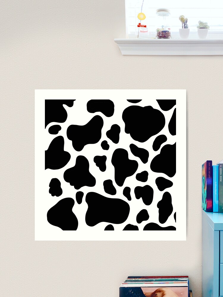 Cute Pink Cow Print Art Print