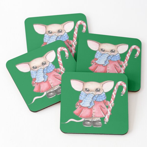 Item preview, Christmas Mouse with Candy Cane designed and sold by rachelclaireart.