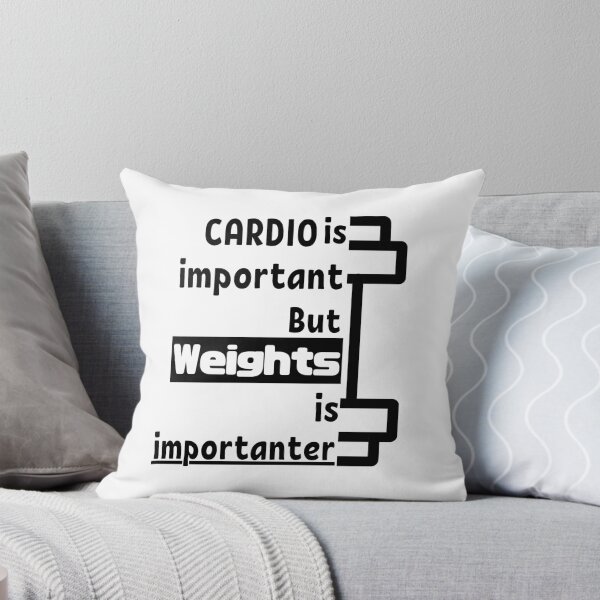 Item preview, CARDIO is important But Weights is importanter designed and sold by CreativTEES !.