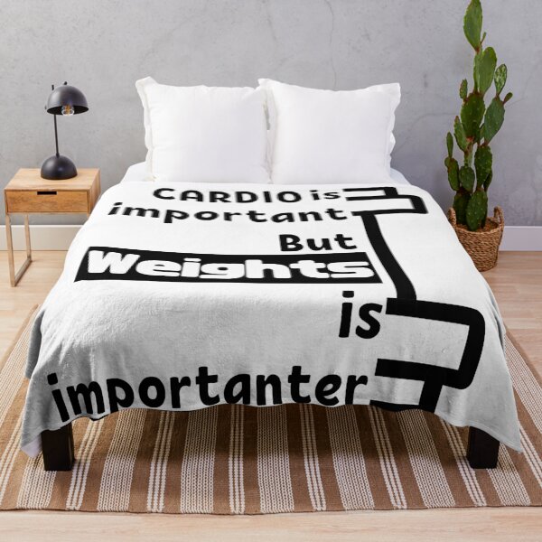 Item preview, CARDIO is important But Weights is importanter designed and sold by CreativTEES !.