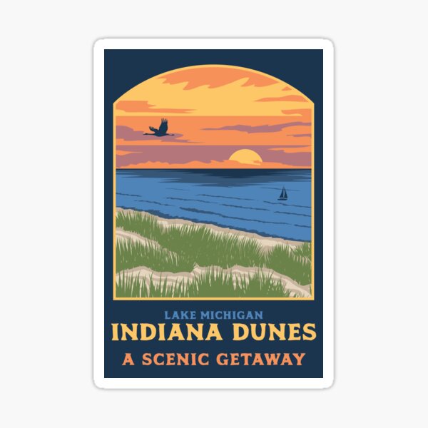 Poster Indiana Dunes Sticker