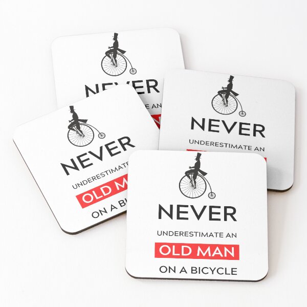 Item preview, Never underestimate an old man on a bicycle designed and sold by InkTeeArt.