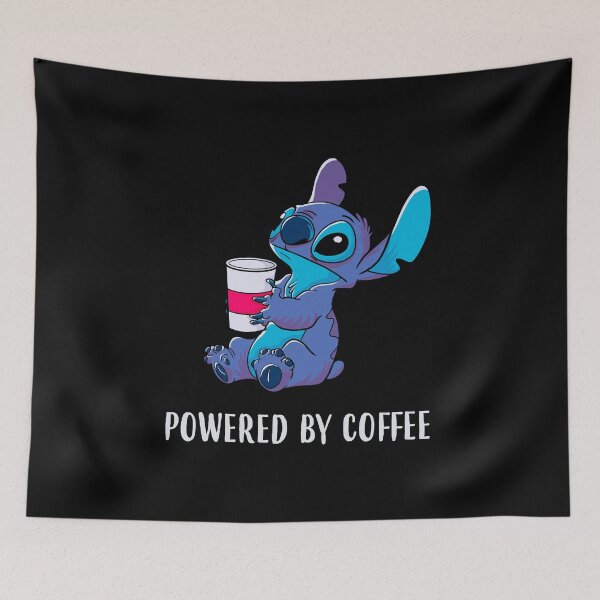 Item preview, POWERED BY COFFEE cute alien design designed and sold by leepianti.