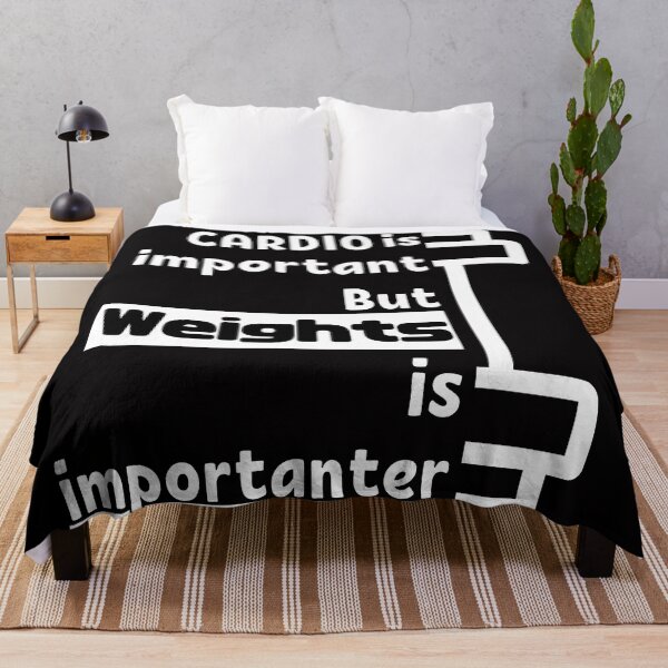 Item preview, CARDIO is important But Weights is importanter designed and sold by CreativTEES !.