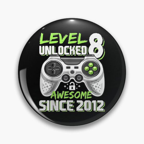 Item preview, Level 8 Unlocked Awesome Since 2012 Video Game 8th Birthday designed and sold by tomlopez2001us.