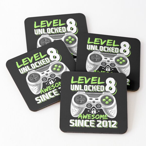 Item preview, Level 8 Unlocked Awesome Since 2012 Video Game 8th Birthday designed and sold by tomlopez2001us.