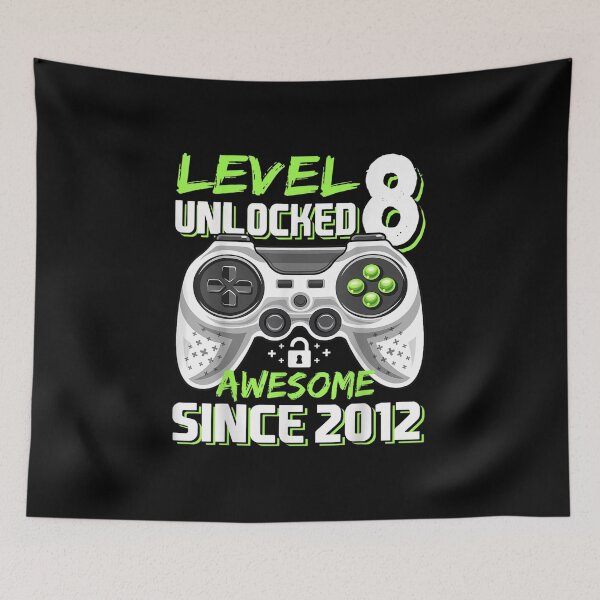 Item preview, Level 8 Unlocked Awesome Since 2012 Video Game 8th Birthday designed and sold by tomlopez2001us.