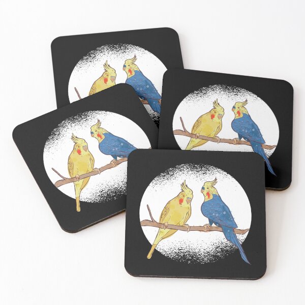 Item preview, Watercolor Cockatiel Birds designed and sold by H3rron-Arts.