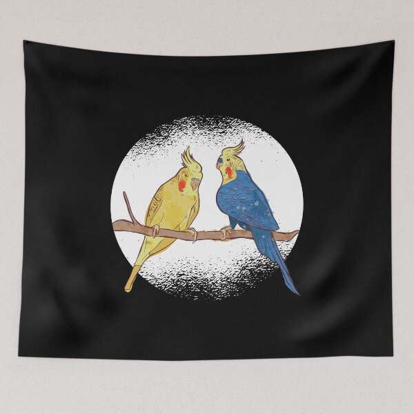 Item preview, Watercolor Cockatiel Birds designed and sold by H3rron-Arts.