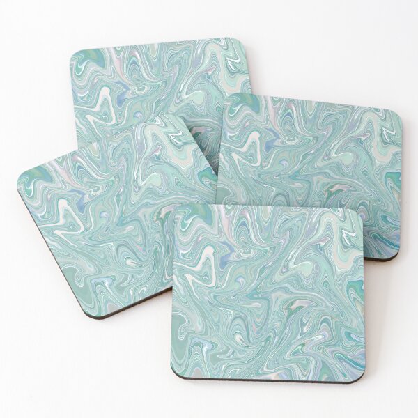 Item preview, Shades of Turquiose Marbling designed and sold by ShikitaMakes.