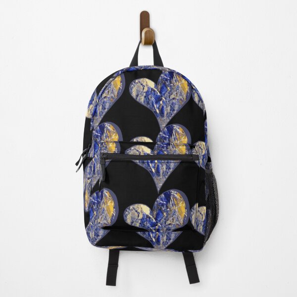 Item preview, Modern Artistic Navy Blue N' Gold Hearts designed and sold by DaughterofYah.