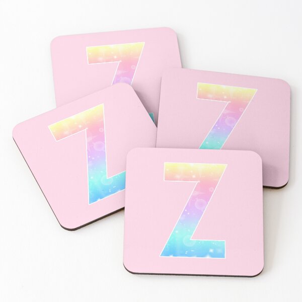 Item preview, The Letter Z - Monogram in Kawaii Magical Unicorn Sparkle Pattern designed and sold by Bumblefuzzies.