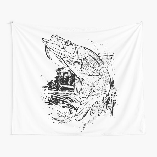 Snook Fishing Tapestry for Sale by Salmoneggs