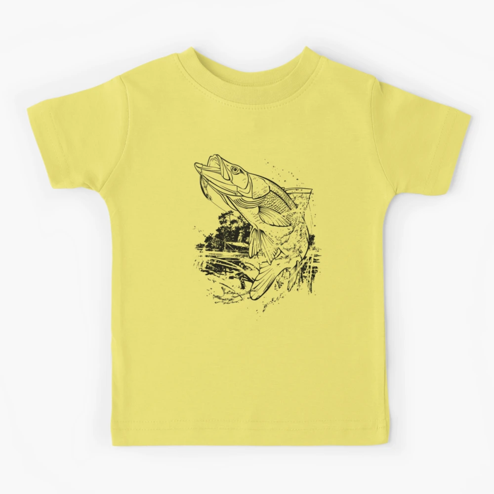 Snook Fishing Kids T-Shirt for Sale by Salmoneggs