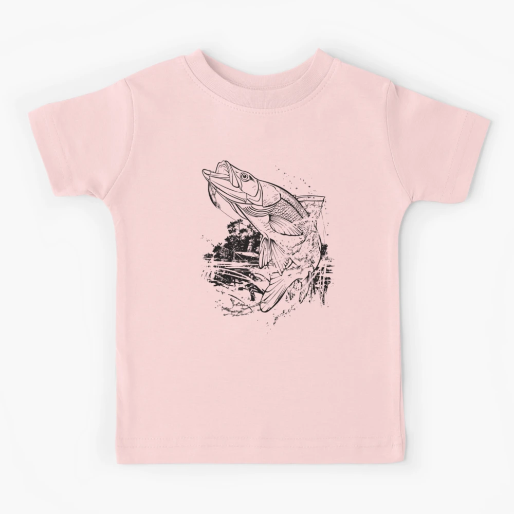 Snook Fishing Kids T-Shirt for Sale by Salmoneggs