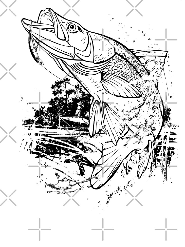 Womens Snook fishing Queen Robalo Sergeant Fish Linesider Soapfish T-Shirt