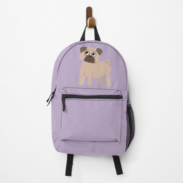 Item preview, Cute and Curious Small Pug - Dog Pun - Purple, Lavender, and Tan designed and sold by annedesignco.