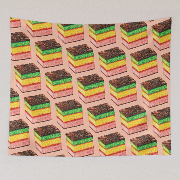 Item preview, Italian Rainbow Cookie Pattern - Pink designed and sold by Kelly  Gilleran.