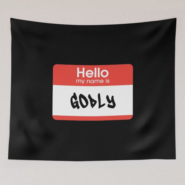 Item preview, Hello My Name Is Godly Label  designed and sold by everything4eva.