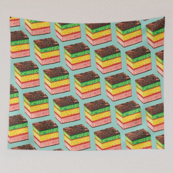 Item preview, Italian Rainbow Cookie Pattern - Blue designed and sold by Kelly  Gilleran.