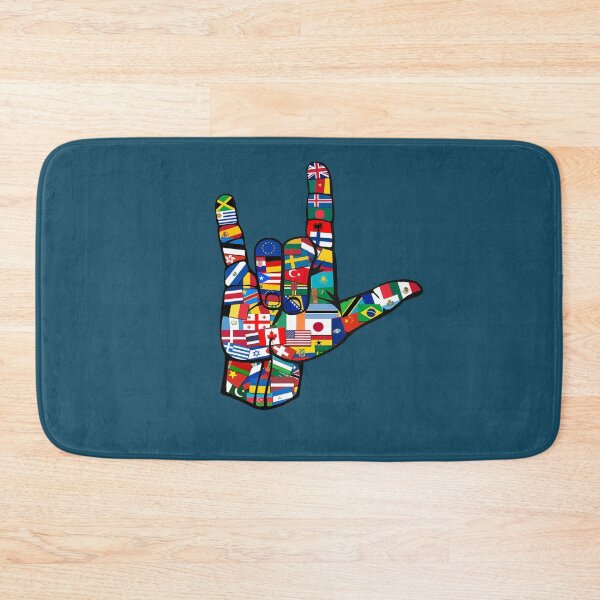 Item preview, Flags of the World, Love Sign, I Love the World, International Gift designed and sold by Tamarage.