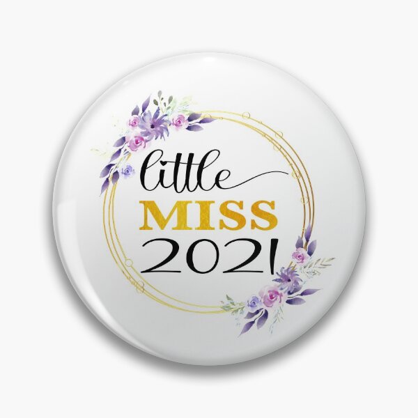 Item preview, Little Miss 2021 New Year Girl Water Color Flowers, Baby Girl, New Year 2021 designed and sold by StickerArtwork.