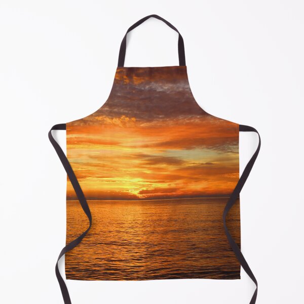 Item preview, Sunset Ocean Scene Red Sky Seawater Reflection designed and sold by luvvvvvit.
