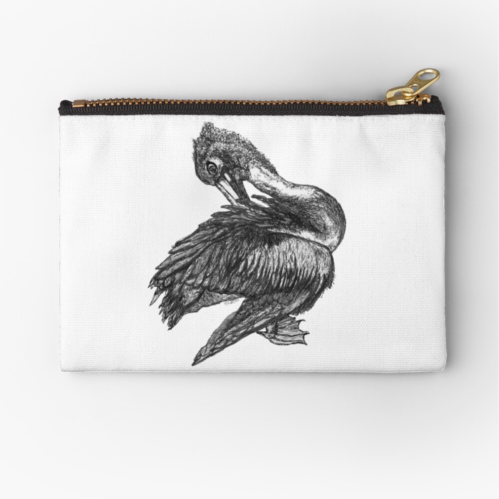 Percephone the Pelican Zipper Pouch