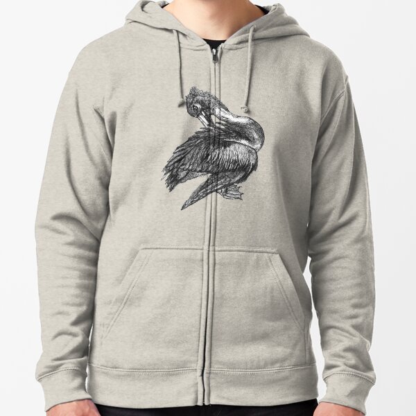 Percephone the Pelican Zipped Hoodie
