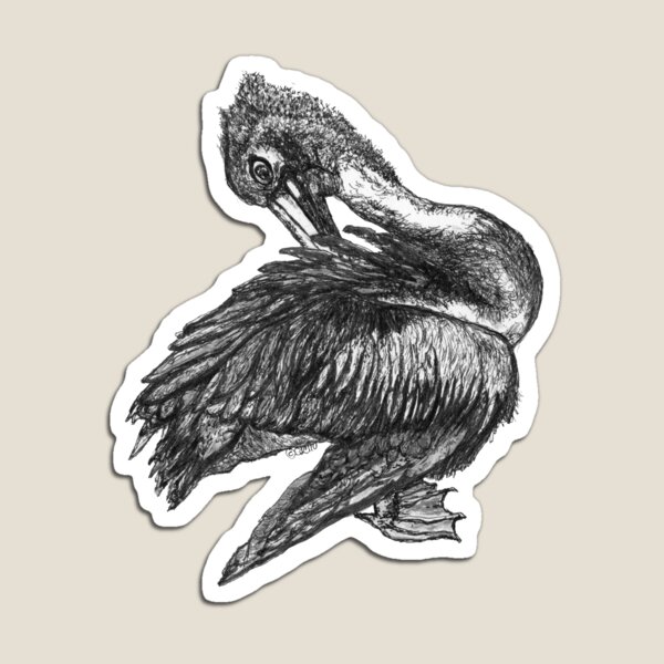 Percephone the Pelican Magnet