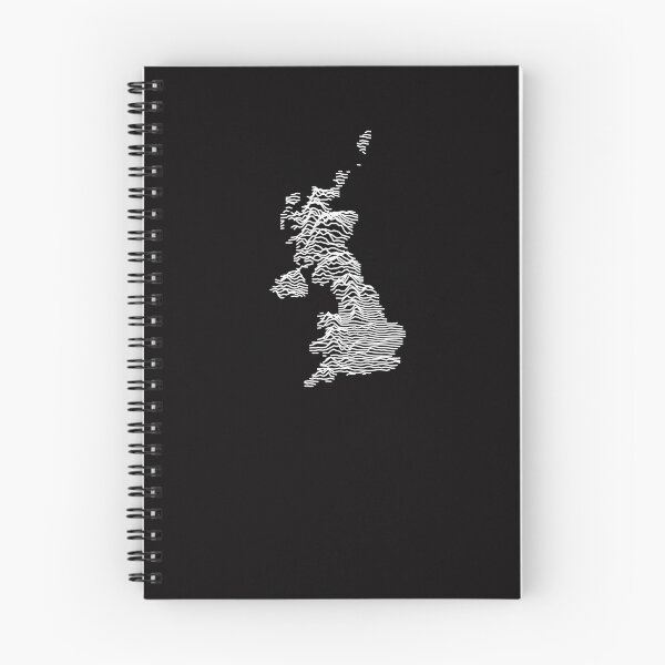 Item preview, UK Division - Unknown Elevations United Kingdom Retro Minimalist Lines Topographic Joyplot Map designed and sold by cstats.