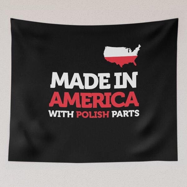 Item preview, Made In America With Polish Parts Funny Amazing Poland Gift designed and sold by smartrocket.