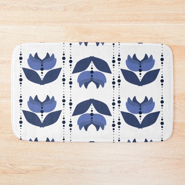 Item preview, Delft Blue Pattern - Simple Modern Tulips designed and sold by AddisonArtworks.