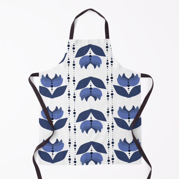 Item preview, Delft Blue Pattern - Simple Modern Tulips designed and sold by AddisonArtworks.