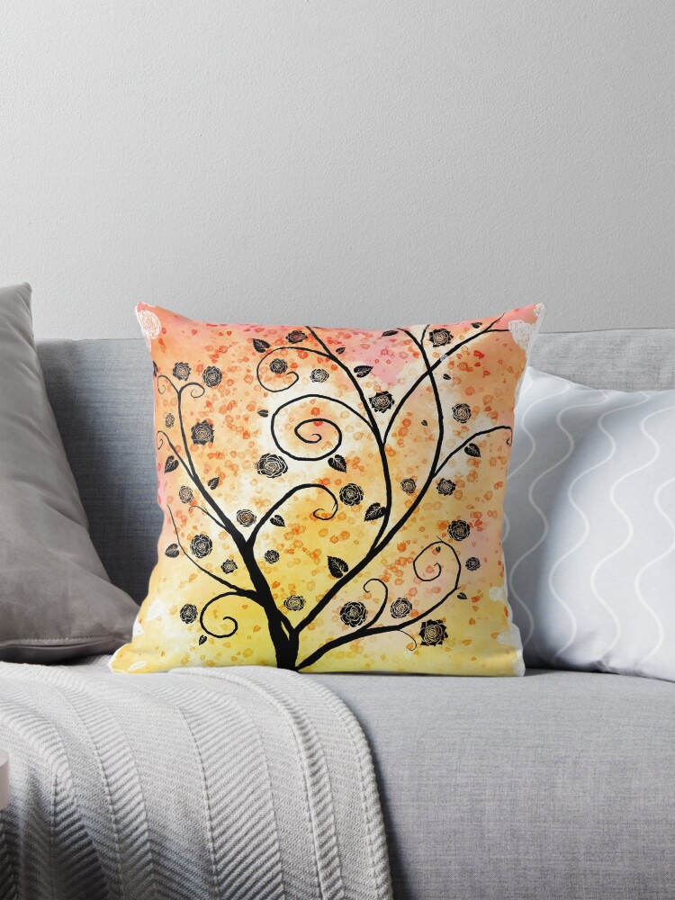 Thumbnail 1 of 4, Pillow, Love tree designed and sold by ivrona.