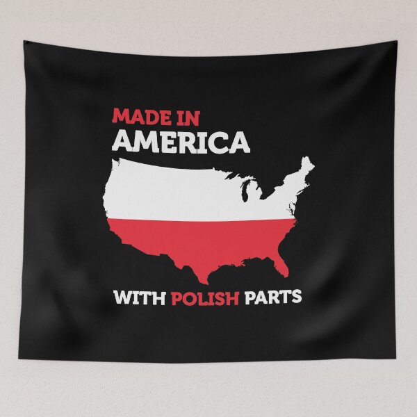 Item preview, Made In America With Polish Parts Funny Amazing Poland Gift designed and sold by smartrocket.