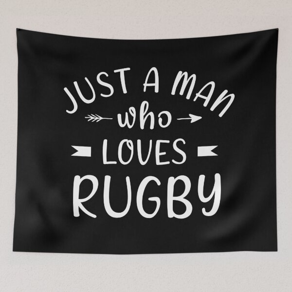 Aperçu de l'œuvre Juste un homme qui aime le rugby créée et vendue par Catsloversdotme.