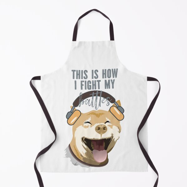Item preview, This Is How I Fight My Battles Funny Dog Laughing Illustration designed and sold by FiveDucklings.
