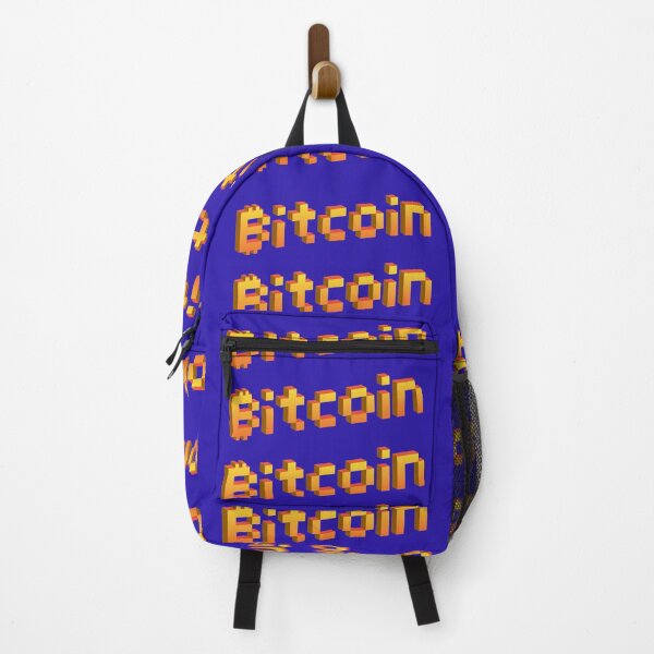 Item preview, Bitcoin 8-Bit Gold Repeat Pattern - Blue Gem designed and sold by johnta17.