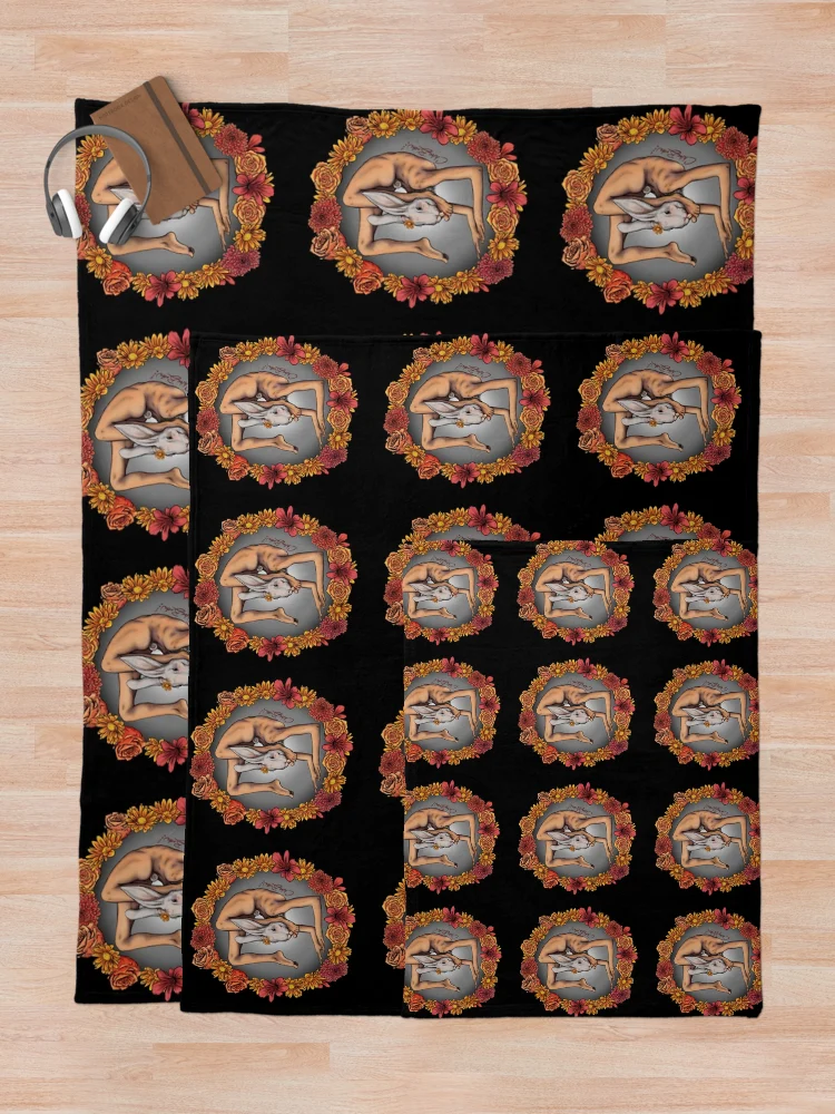 Thumbnail 5 of 6, Throw Blanket, Rabbit Fool designed and sold by Rabbitfool.