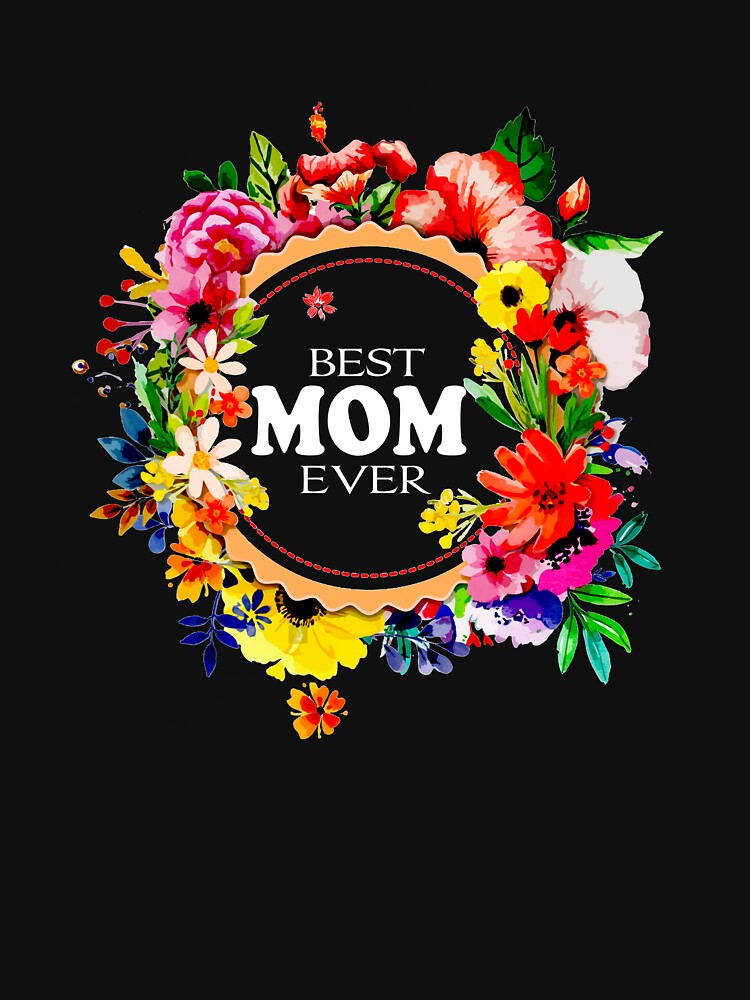Discover Best Mom Ever Circle Floral Tank Top