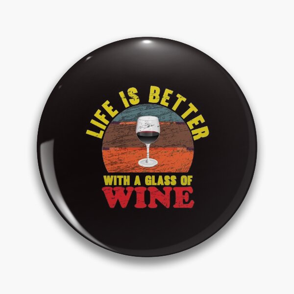 Item preview, Life Is Better With A Glass Of Wine - Cool Sunset Retro Glass Of Wine Gift Idea designed and sold by leo121687.
